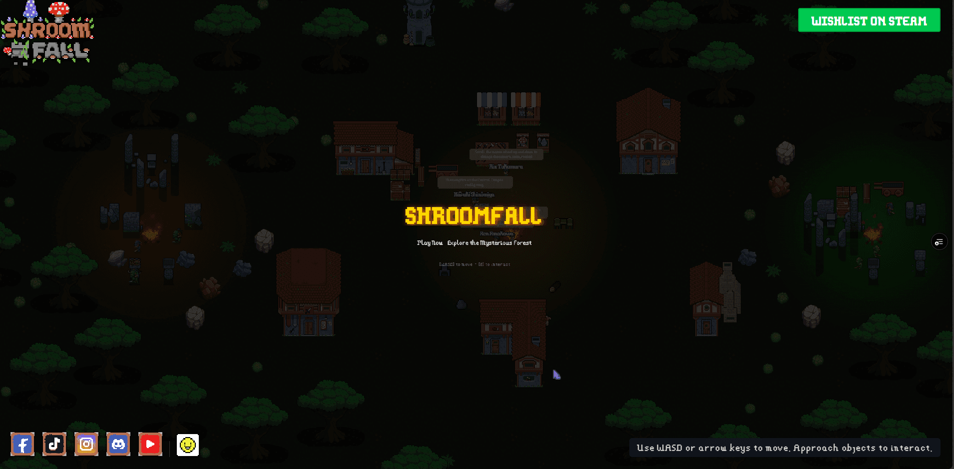Shroomfall — Landing Page